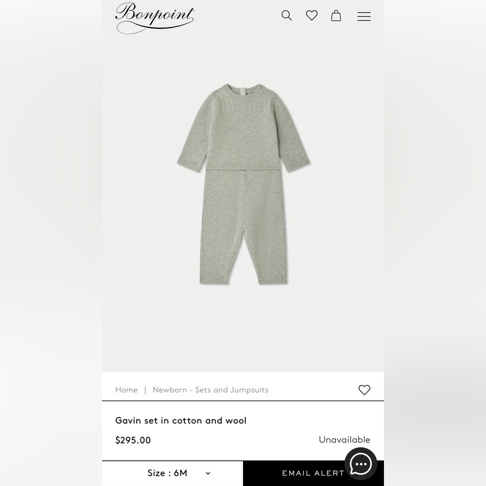 Bonpoint Green Knit Set - 6 Months